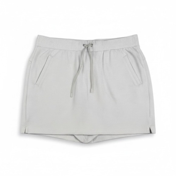 Athleta Pants - Athleta Skort Womens Medium Gray Stripe Drawstring‎ Lined Athletic Golf